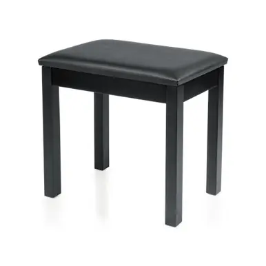 Budget Gator Traditional Wooden Piano Bench - Black - Heid Music