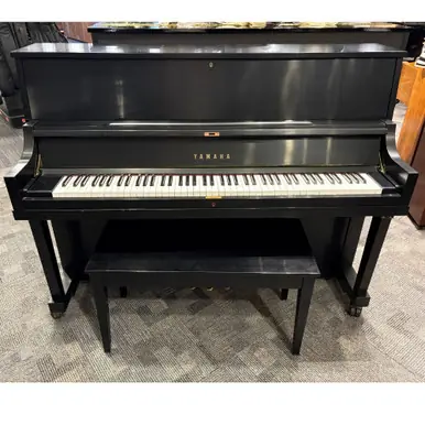 Used Yamaha P22 Upright Piano - Satin Ebony (H0038605) Money Back Guarantee