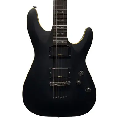 Deal Used Schecter Demon 6 Electric Guitar - Aged Black Satin (7 lb 3 oz) - Heid Music