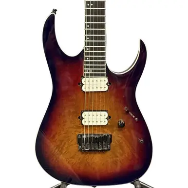 Used Ibanez RGIX6FDLB Iron Label Electric Guitar - Northern Lights Burst (6 lb 15 oz) - Heid Music Deal