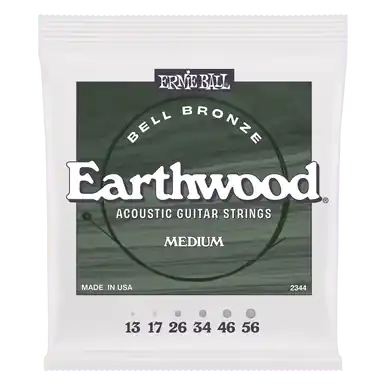 Ernie Ball Earthwood Medium Bell Bronze Acoustic Guitar Strings - .013-.056 - Heid Music Save Now