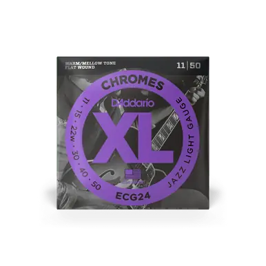 Heid Music | D'Addario ECG24 XL Flatwound Chromes Jazz Light Electric Guitar Strings - .011-.050 Trending