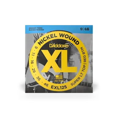 Heid Music | D'Addario EXL125 Nickel Super Light Top/Regular Bottom Electric Guitar Strings .009-.046 Grab Now