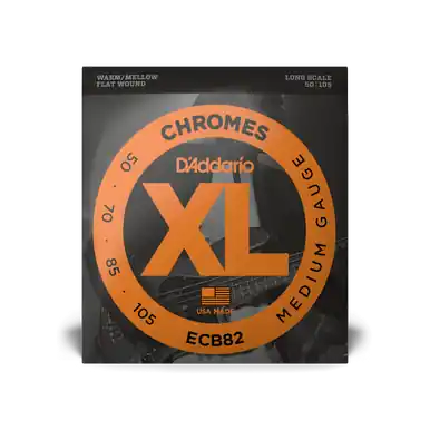 Heid Music | D'Addario ECB82 XL Chromes Flatwound Medium Bass Guitar Strings .050-.105 Hassle-Free Returns