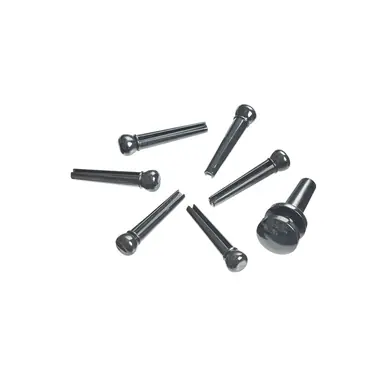 Affordable Heid Music | D'Addario Plastic Bridge Pin Set - Ebony