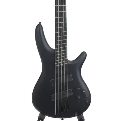 Heid Music | Ibanez SRMS625EX Iron Label 5-String Multiscale Bass Guitar - Black Flat Last Chance