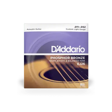 Special Offer Heid Music | D'Addario EJ26 Phosphor Bronze Custom Light Acoustic Guitar Strings .011-.052