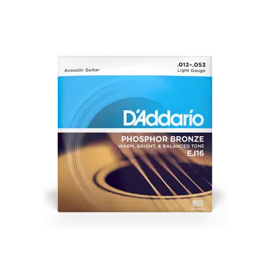 Time-Limited Heid Music | D'Addario EJ16 Phosphor Bronze Light Acoustic Guitar Strings .012-.053