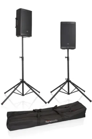Warranty Included Heid Music | Gator Frameworks Quad Base Speaker Stand Set