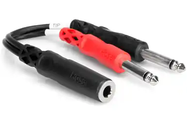 Affordable Heid Music | Hosa YPP-136 Stereo Breakout Cable - 1/4" TRSF / Dual 1/4" TS
