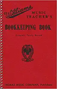 Heid Music | Williams Music Teacher's Bookkeeping Book Buy Today