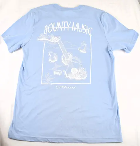 TEE-BLUE-M Blue & White Logo T-Shirt Large : Bounty Music Discount
