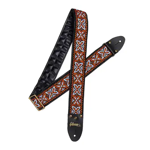 Best Price ASVS-ORL 'The Orange Lily' Woven Guitar Strap : Gibson