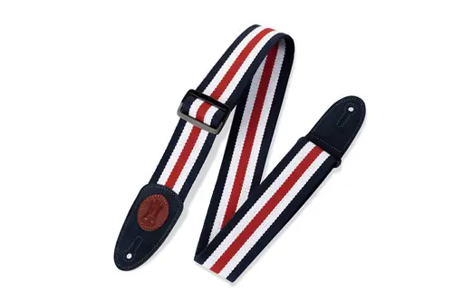 MSSC8-RWB 2? Signature Red, White, & Blue Cotton Guitar Strap : Levy's Buy Today
