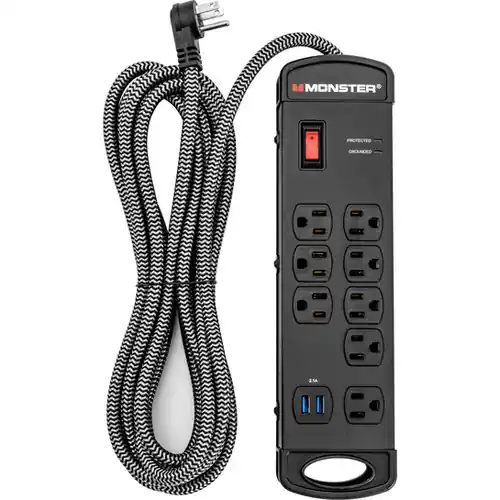 8001 8-Outlet Surge Protector with USB : Monster Cable Popular