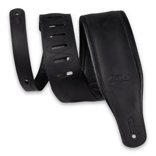 PM32BH-BLK 3.25? Wide Butter Leather Guitar Strap : Levy's Same Day Shipping