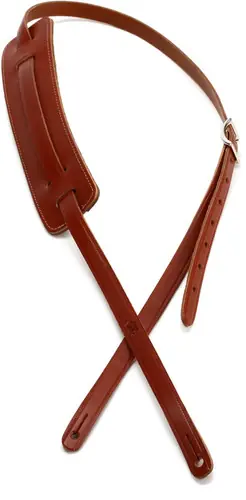 Fan Favorite M25-WAL Veg-Tan Leather Guitar Strap : Levy's