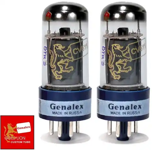 Popular 6V6GT/CV-511-D Power Tubes - Matched Duet : Gold Lion