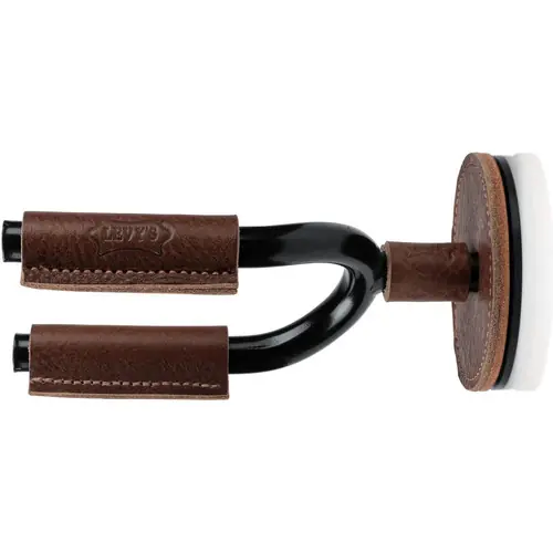 Black Forged Guitar Hanger with Tan Leather LVY-FGHNGR-BKTN : Levy's Limited Time