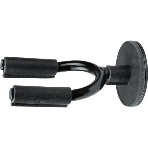 Black Forged Guitar Hanger w/ Black Leather LVY-FGHNGR-BKBK : Levy's Professional Grade