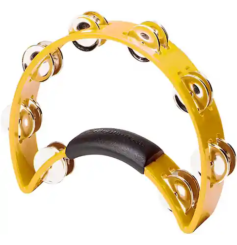 Fresh Stock RT1050 Ergonomic Tambourine - Yellow : Rhythm Tech