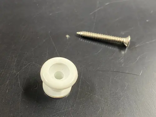 Place Order White Strap Button with Screw : Stewart Macdonald