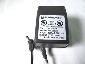 Last Chance UD-0903B 9V AC Adaptor : Plantronics