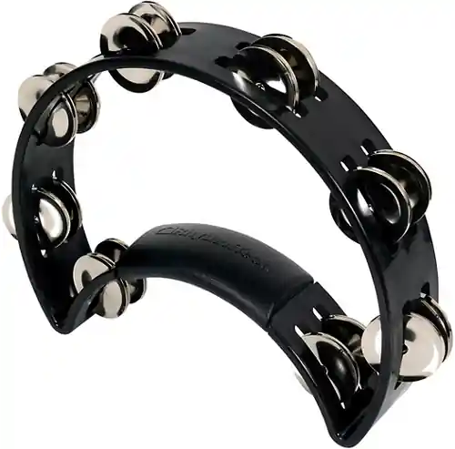 Next Day Delivery RT1010 Ergonomic Tambourine - Black : Rhythm Tech