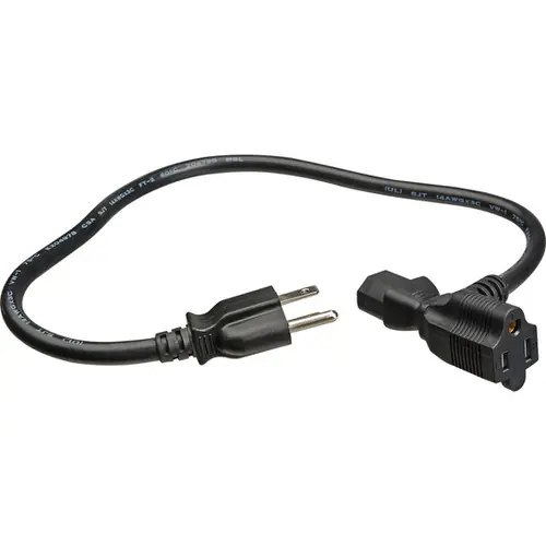 PWD-401Grounded Male Edison to IEC C13/Grounded Female Edison Daisy-Chain : Hosa Buy Direct