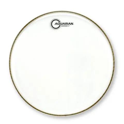 Authentic FR20W 20" Force II Gloss White Resonant Bass Drumhead : Aquarian