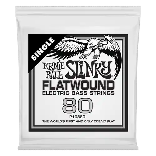 One Day Deal P10880 Slinky Flatwound Electric Bass String Single .080 : Ernie Ball