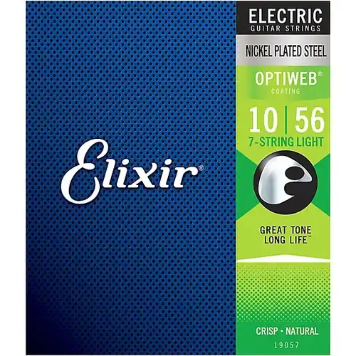 19106 7-String Electric Guitar Strings With OPTIWEB Coating Light : Elixir Modern