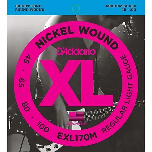 EXL170M XL Soft/Medium Bass String Set : D'Addario Final Sale