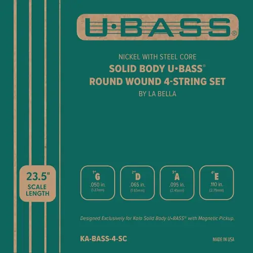 Limited Edition KA-BASS-4-SC Nickel with Steel Core Solid Body U�BASS : Kala