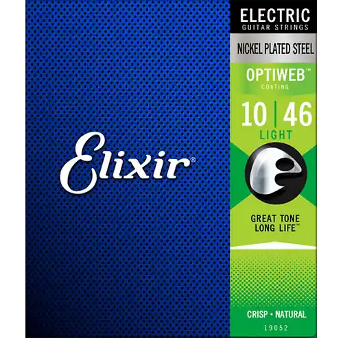 19052 Optiweb Electric Guitar Strings - .010-.046 Light : Elixir Fast Shipping