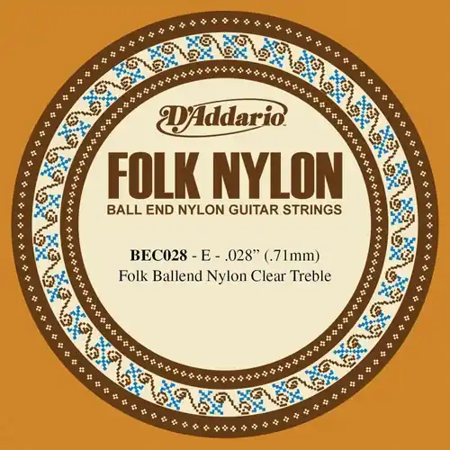 NB1 Folk Nylon Guitar Single E String 0.28 : D'Addario Fast Shipping