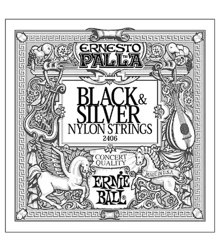 2406 Ernesto Palla Black and Silver Nylon Classical Guitar Strings : Ernie Ball Best Price