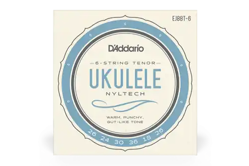 Special Discount EJ88T-6 Nyltech 6-String Tenor Ukulele Strings : D'addario
