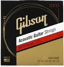 Markdown SAG-BRW13-1 80/20 Bronze Acoustic Guitar Strings - .013-.056 Medium : Gibson