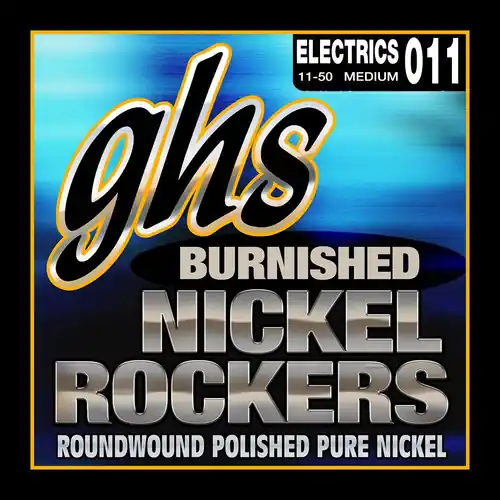 BNR-M Burnished Nickel Medium Electric Guitar Strings : GHS Exclusive