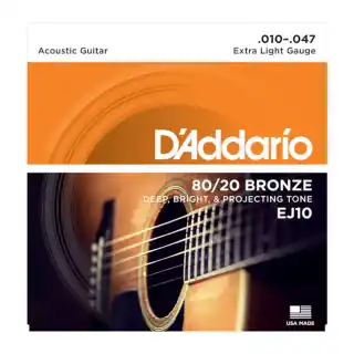 EJ10 80/20 Phos Bronze 10-47 : D'addario Clearance