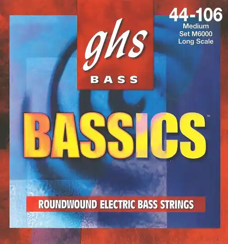 Next Day Delivery M6000 Bassics Roundwound Medium Bass Strings : GHS