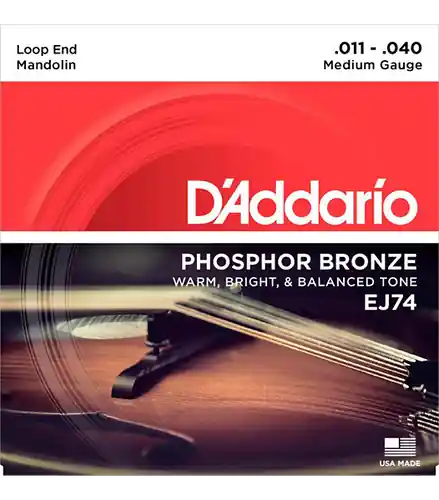 EJ74 Phosphor Bronze Medium Mandolin Strings (11-40) - D'addario Secure Checkout