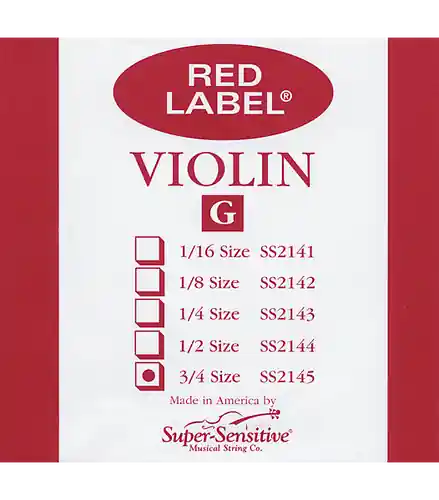 Seasonal Sale SS2145 Red Label Violin G String3/4 : Supersensitive