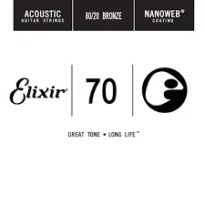 Free Returns 15170 SINGLE .070 Acous 80/20 Bronze Nanoweb : Elixir