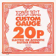 1020 Plain Steel .020 Single String : Ernie Ball Affordable