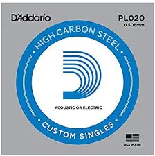 PL020 Plain Steel .020 : D'addario Seasonal Sale