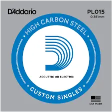 Special Discount PL015 Plain Steel .015 : D'addario