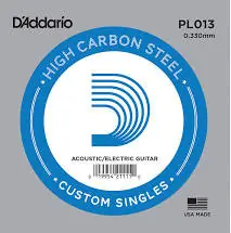 PL013 Plain Steel .013: D'addario Seasonal Sale