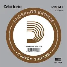 Direct From Manufacturer PB047 Single String Phosphor Bronze 0.47 : D'addario